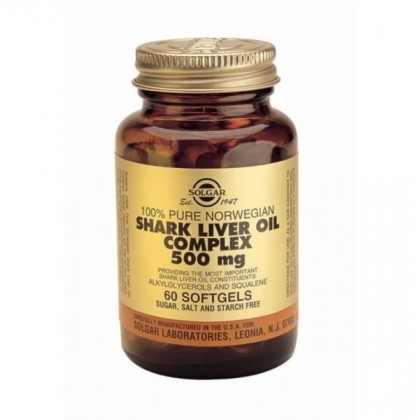 SOLGAR Shark Liver Oil Complex 500mg 60 Κάψουλες